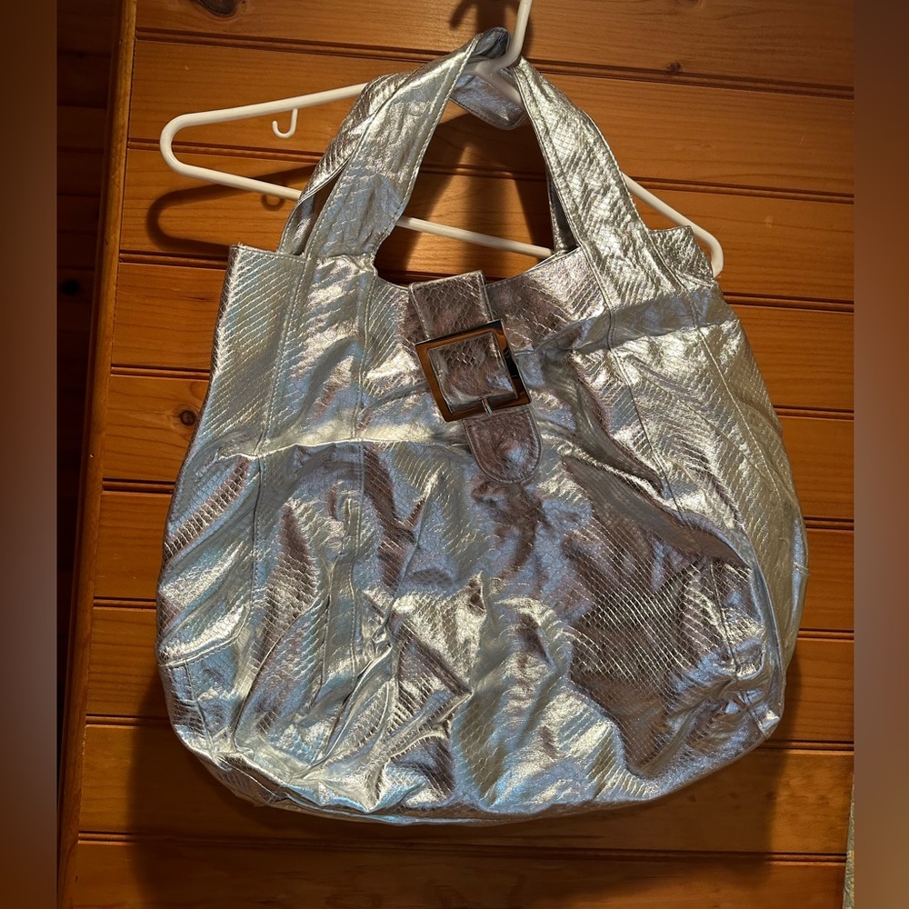 Vintage Y2K Oversize Metallic Handbag